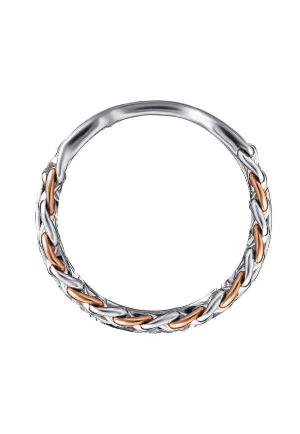 TOMEI Diamond Ring, White+Rose Gold 585