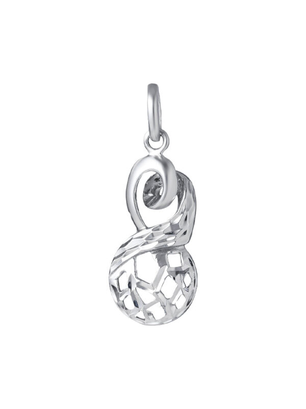 TOMEI Lucky Eight Pendant, White Gold 375