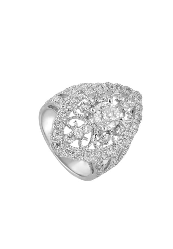 TOMEI Diamond Ring, White Gold 750 (VI0000239)