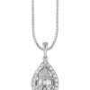 TOMEI Moon Drop Pendant, White Gold 750 (P6245)