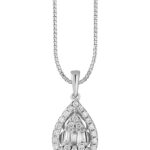 TOMEI Moon Drop Pendant, White Gold 750 (P6245)