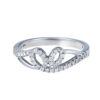TOMEI Love with Radiating Sparkles Diamond Ring, White Gold 375