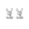 TOMEI Mr. Rabbit Earrings, White Gold 585
