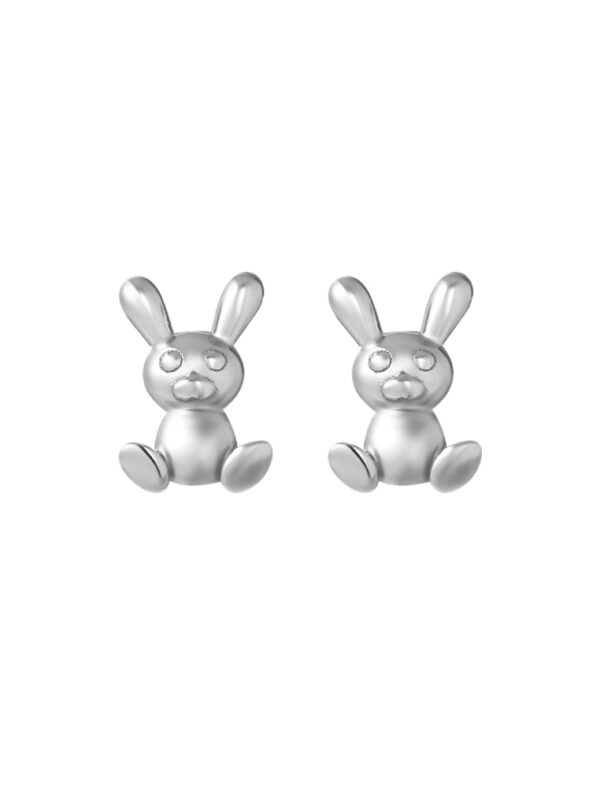 TOMEI Mr. Rabbit Earrings, White Gold 585