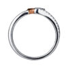 TOMEI Diamond Ring, White+Rose Gold 585