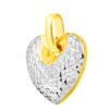 TOMEI Lusso Italia Dual Colour Heart Pendant, Yellow Gold 916