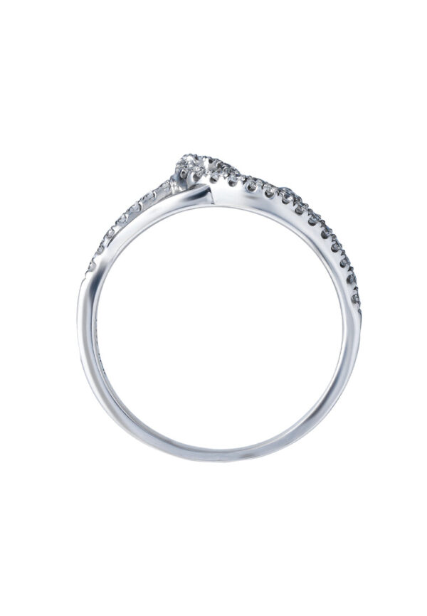 TOMEI Love with Radiating Sparkles Diamond Ring, White Gold 375