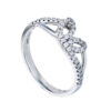 TOMEI Love with Radiating Sparkles Diamond Ring, White Gold 375