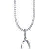 TOMEI Butterfly Pendant, White Gold 375