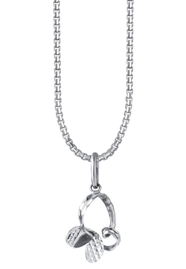 TOMEI Butterfly Pendant, White Gold 375