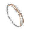 TOMEI Dual-Tone Diamond Bangle, White+Rose Gold 750 (B0932)