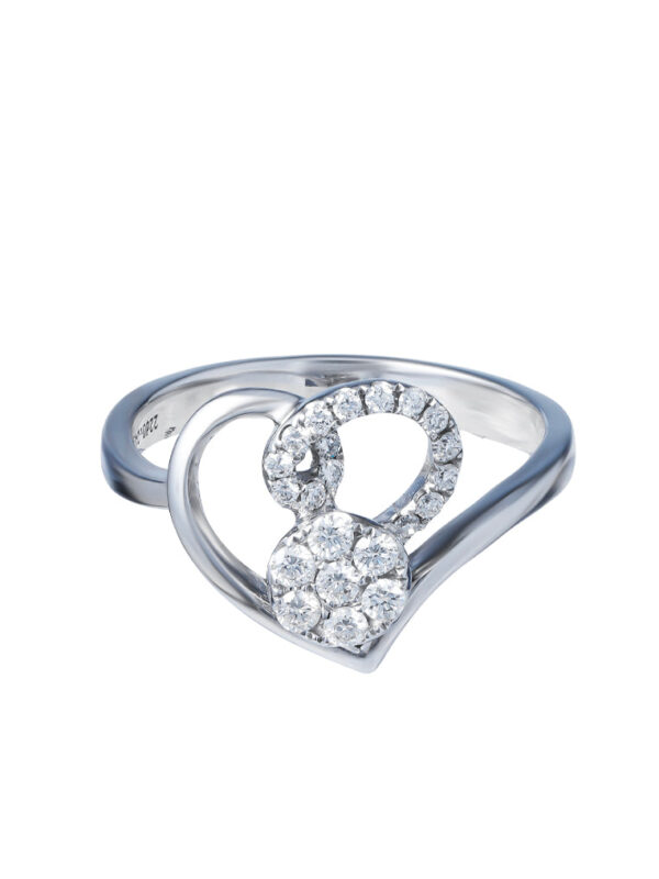 TOMEI Diamond Ring, White Gold 375