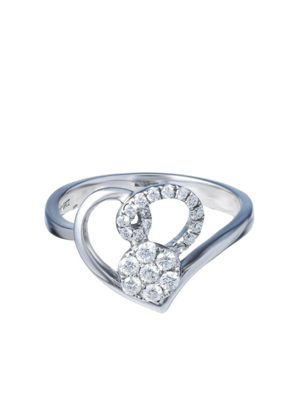 TOMEI Diamond Ring, White Gold 375