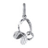 TOMEI Butterfly Pendant, White Gold 375