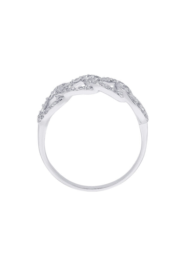 TOMEI Koleksi Gardenia Diamond Ring, White Gold 750