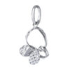 TOMEI Butterfly Pendant, White Gold 375