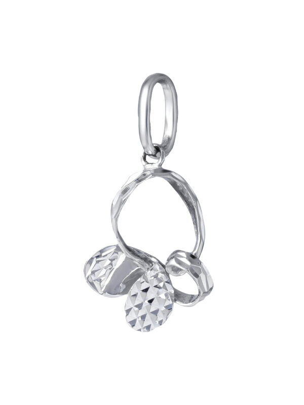 TOMEI Butterfly Pendant, White Gold 375