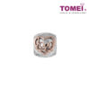TOMEI Heart to Love Charm, White+Rose Gold 585