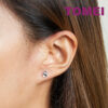 TOMEI Auspicious Gourd Earrings, White Gold 750