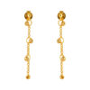 TOMEI Beads Dangling Earrings, Yellow Gold 916 (EE0068-1C)