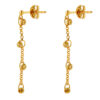 TOMEI Beads Dangling Earrings, Yellow Gold 916 (EE0068-1C)