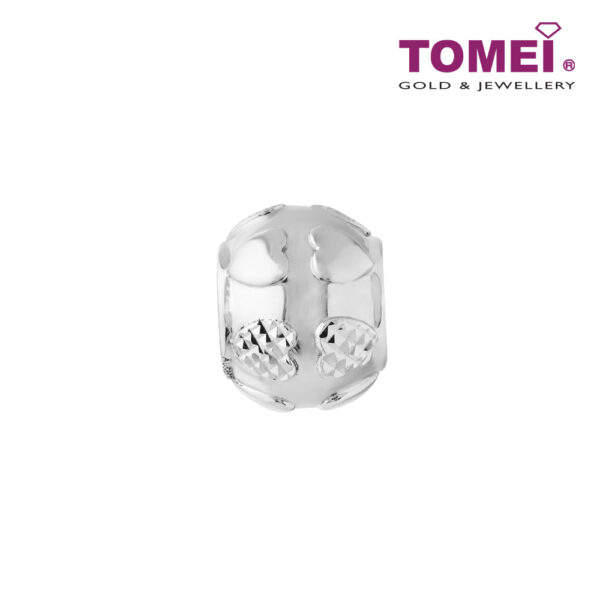 TOMEI My Printed Love Charm, White Gold 585
