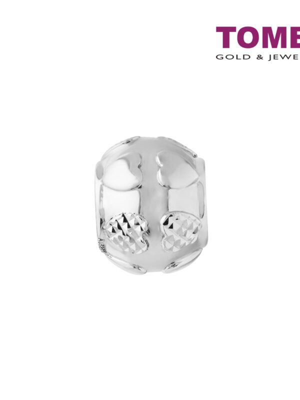 TOMEI My Printed Love Charm, White Gold 585