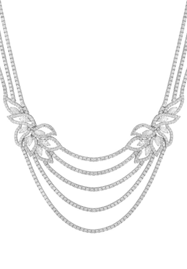 TOMEI Diamond Necklace, White Gold 750 (DN0001254)