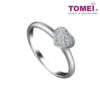 TOMEI Love Diamond Ring, White Gold 585 (R4133)