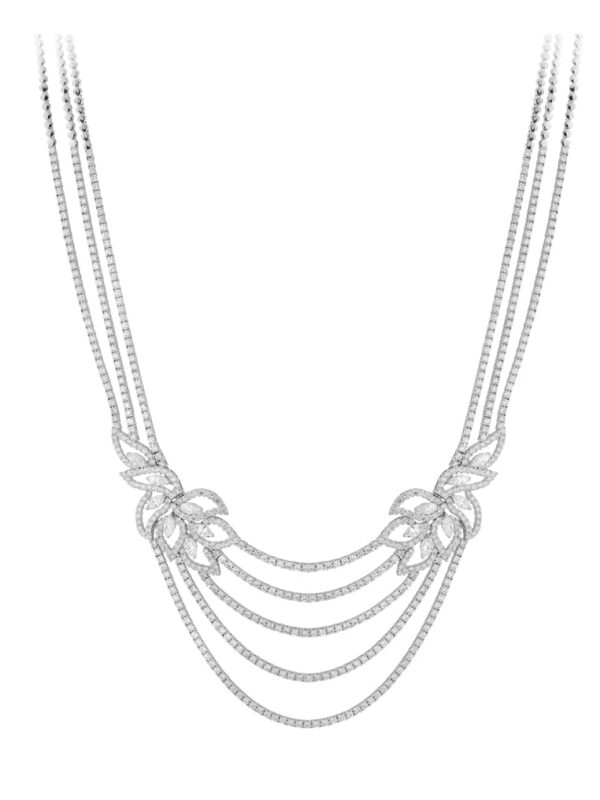 TOMEI Diamond Necklace, White Gold 750 (DN0001254)
