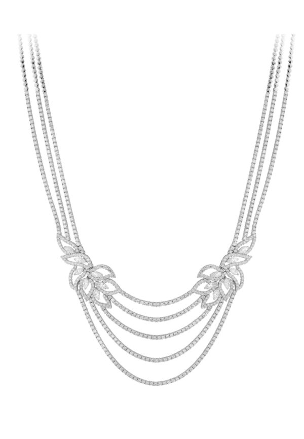 TOMEI Diamond Necklace, White Gold 750 (DN0001254)