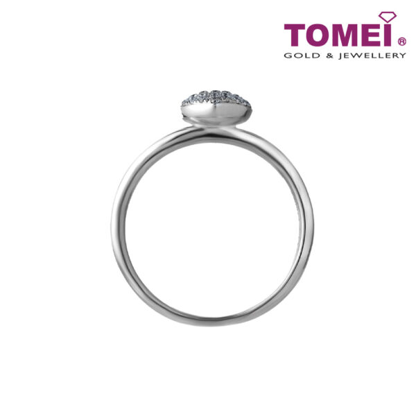 TOMEI Love Diamond Ring, White Gold 585 (R4133)