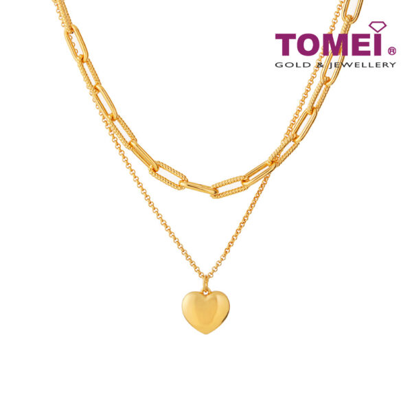 TOMEI Double-layered Necklace, Yellow Gold 999 (5D)