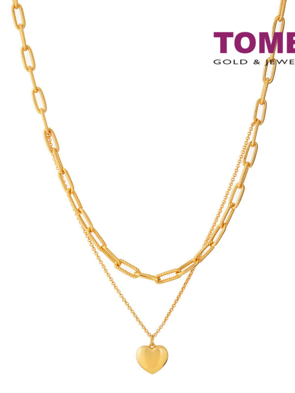 TOMEI Double-layered Necklace, Yellow Gold 999 (5D)