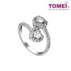 TOMEI Dwi-Hearts Diamond Ring, White Gold 750 (DO0122362)