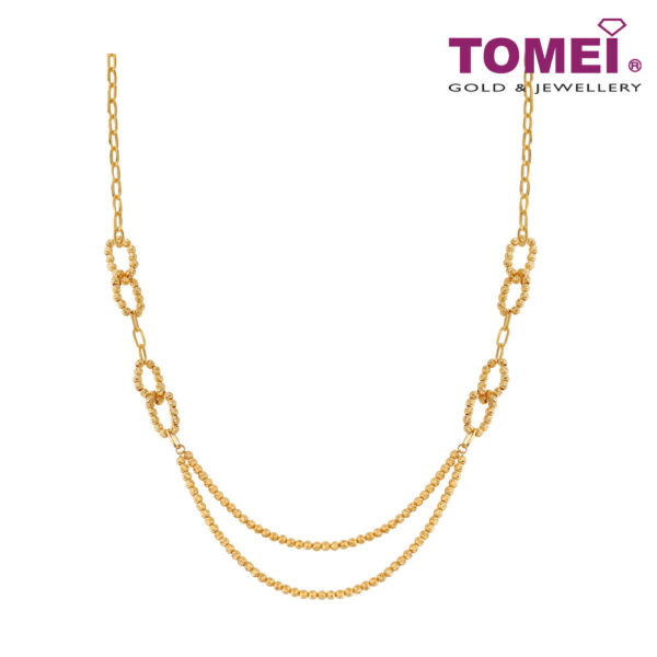 TOMEI Koleksi Arisha Long Necklace, Yellow Gold 916