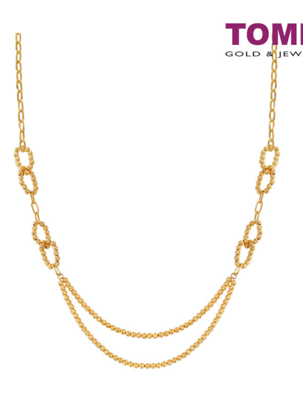 TOMEI Koleksi Arisha Long Necklace, Yellow Gold 916