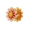 TOMEI Blossoming Flower Charm, Yellow Gold 916 (TM-YG0855P-EC)