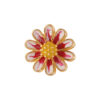 TOMEI Blossoming Flower Charm, Yellow Gold 916 (TM-YG0855P-EC)
