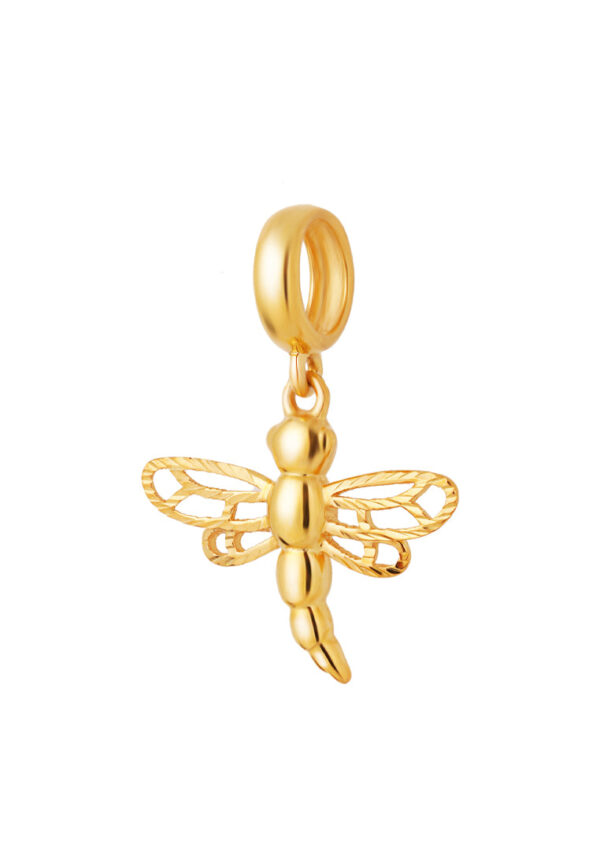 TOMEI Dragonfly Charm, Yellow Gold 916 (TM-YG1038P-1C)