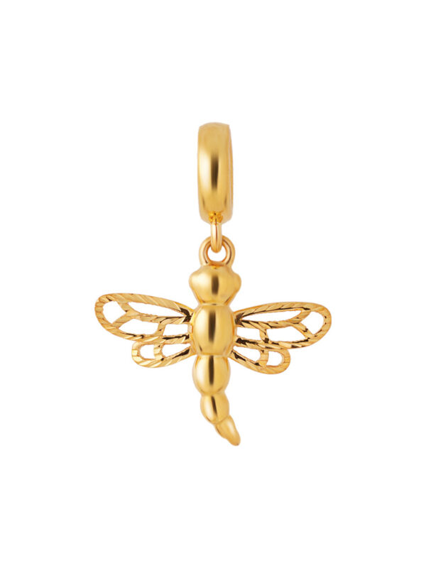 TOMEI Dragonfly Charm, Yellow Gold 916 (TM-YG1038P-1C)
