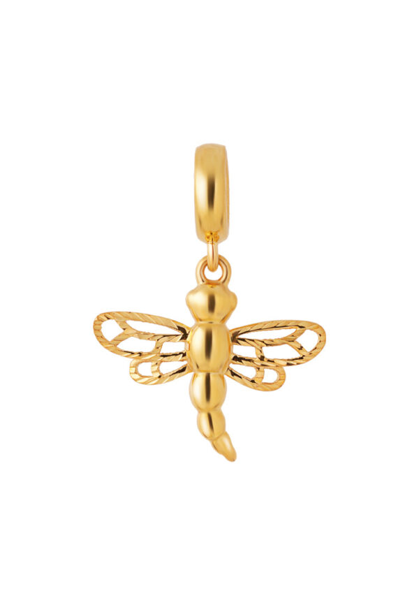 TOMEI Dragonfly Charm, Yellow Gold 916 (TM-YG1038P-1C)