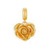 TOMEI Petal of Heart Charm, Yellow Gold 916 (TM-YG1056P-1C)