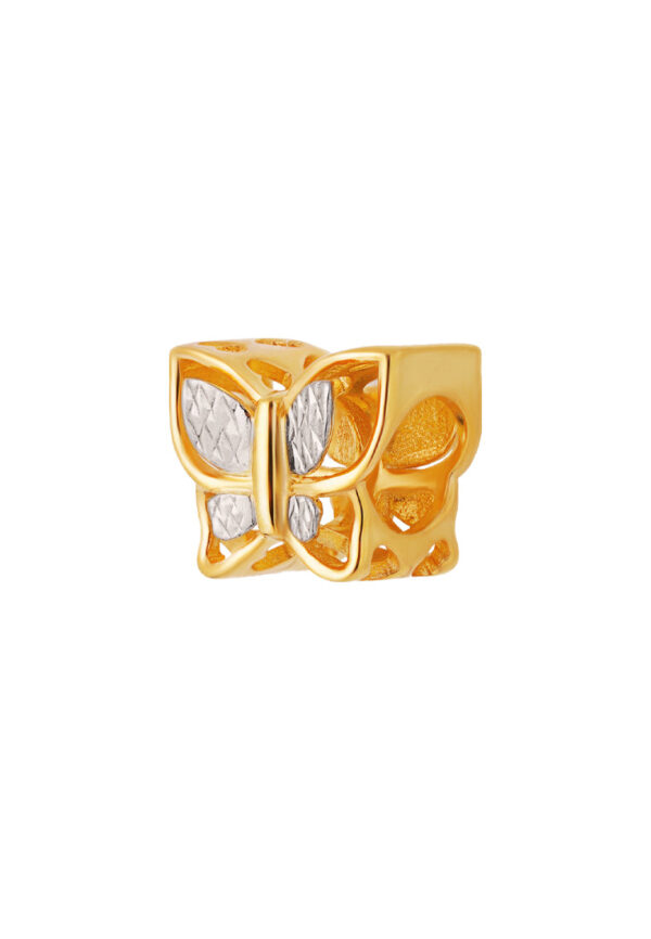 TOMEI Butterfly Charm, Yellow Gold 916 (TM-YG1048P-2C)