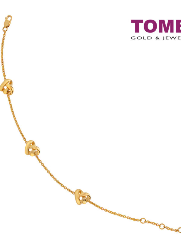 TOMEI Lovely Knots Bracelet, Yellow Gold 916