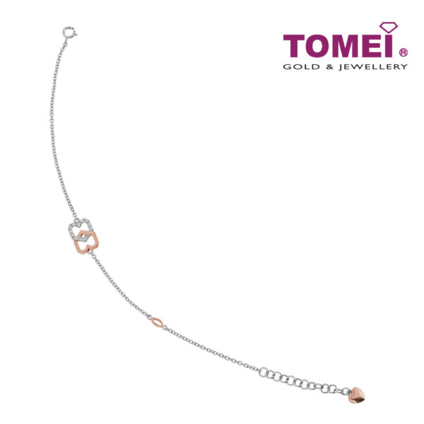 TOMEI Noble Unity Bracelet, White+Rose Gold 585 (B1149WR)