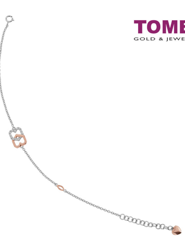 TOMEI Noble Unity Bracelet, White+Rose Gold 585 (B1149WR)