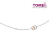 TOMEI Noble Unity Bracelet, White+Rose Gold 585 (B1149WR)