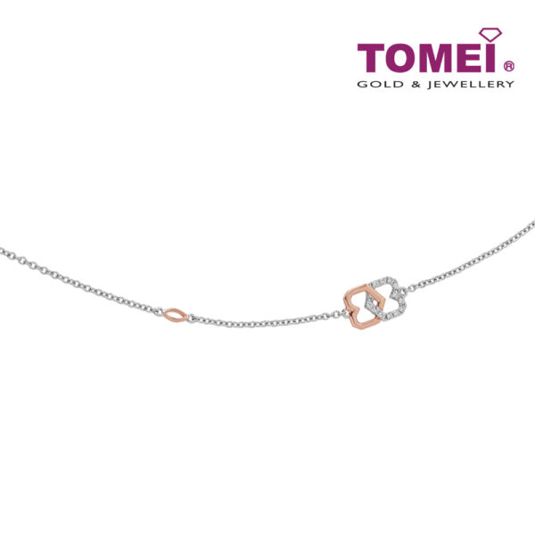 TOMEI Noble Unity Bracelet, White+Rose Gold 585 (B1149WR)