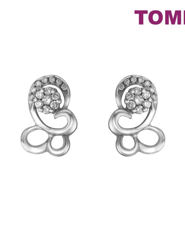 TOMEI Bryony Earrings, Diamond White Gold 375